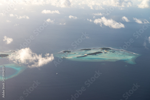 Fototapeta Naklejka Na Ścianę i Meble -  Above views for Luxury Resort in Maldives