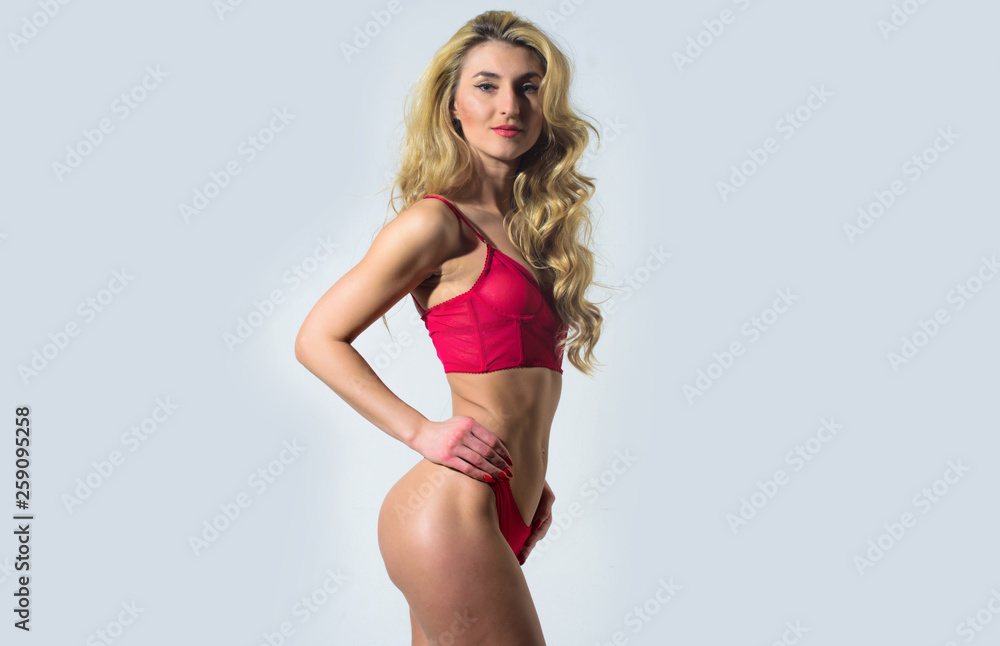 Erotic temptation. Sexy woman with long curly hair. Hair beauty of sensual girl. Perfect body shape. Sexy blond woman. Erotic lingerie and underwear. Fashion model with fit belly. Erotic fantasy Erotic temptation. Sexy woman with long curly hair. Hair beauty of sensual girl. Perfect body shape. Sexy blond woman. Erotic lingerie and underwear. Fashion model with fit belly. Erotic fantasy