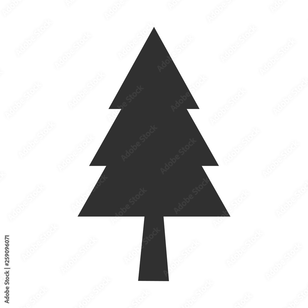 Christmas tree icon isolated on white background. Vector illustration. Christmas tree icon isolated on white background. Vector illustration.