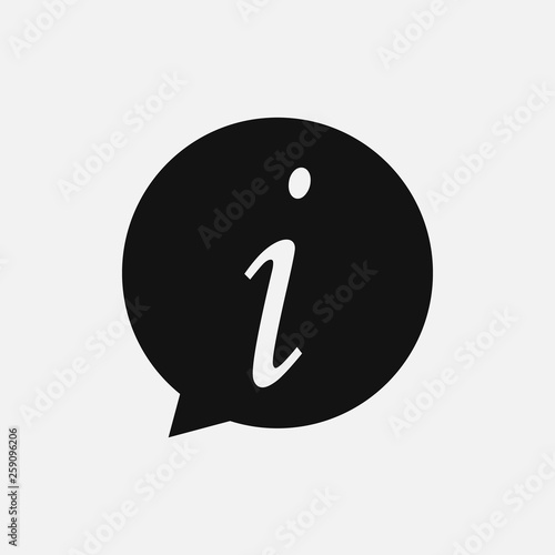 Information sign icon isolated on white background. Vector illustration.