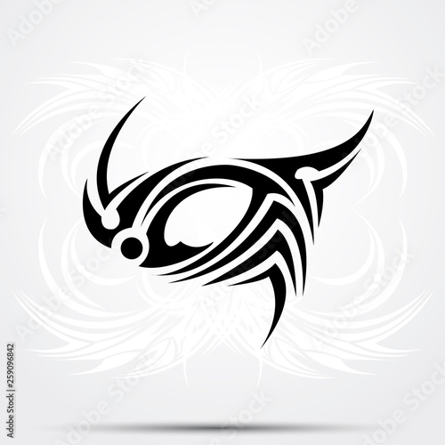 Maori styled tattoo pattern fits for a shoulder or an ankle.