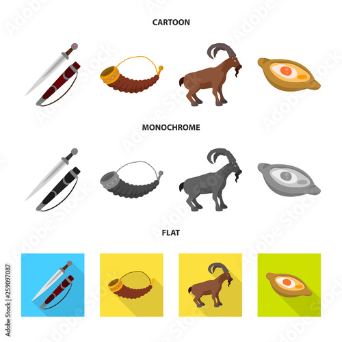 Vector design of culture and sightseeing sign. Collection of culture and originality stock symbol for web.