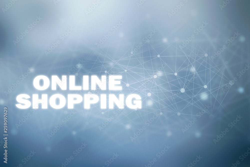 2d rendering e-shopping concept, shopping bag with online shopping 2d rendering e-shopping concept, shopping bag with online shopping