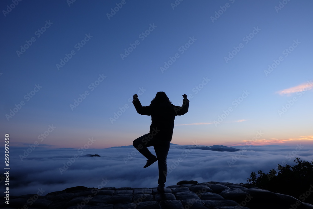 Fototapeta premium landscape sky ภูเขา ทะเลหมอก sun