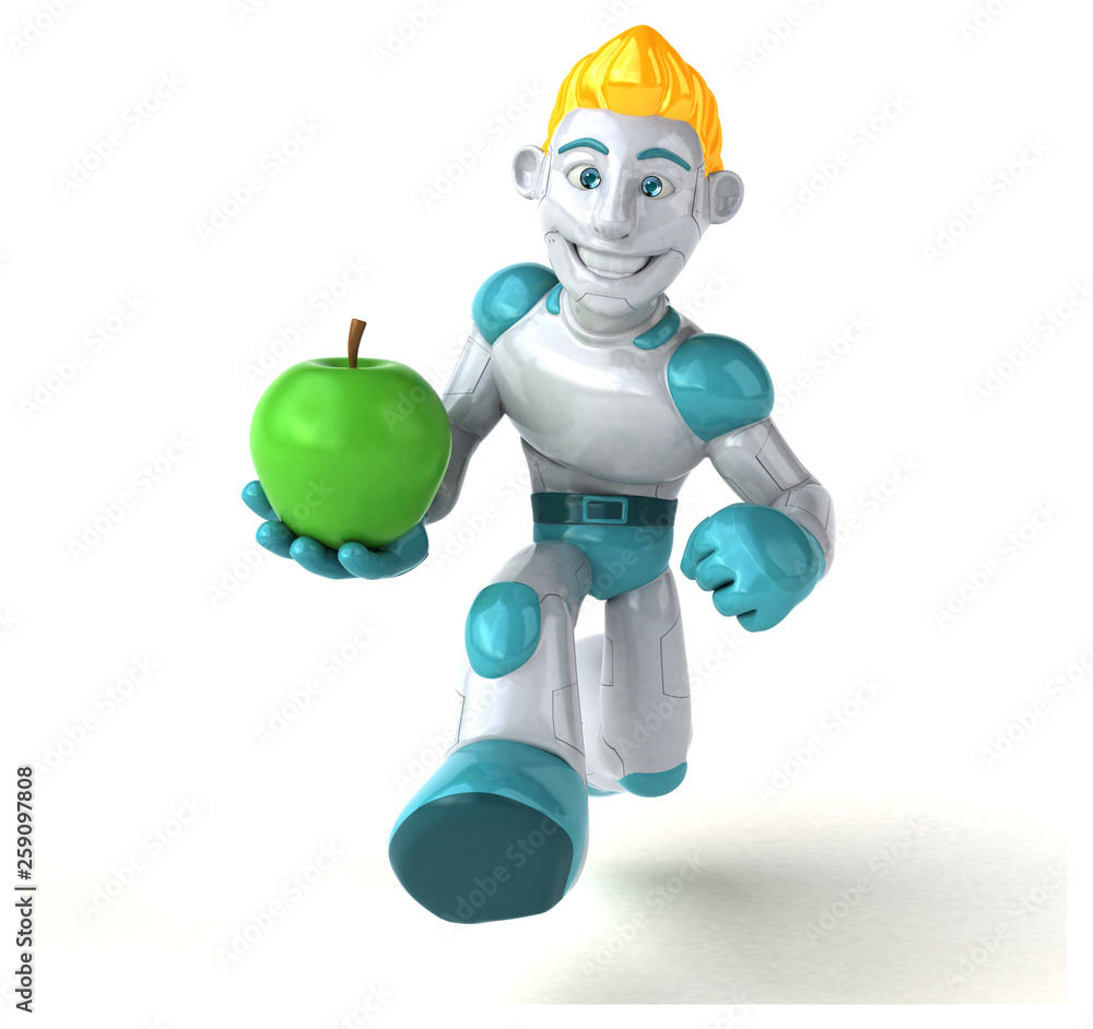 Naklejka premium Robot - 3D Illustration