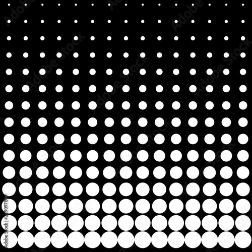 Horizontally Seamless Black and White Dotted Pattern