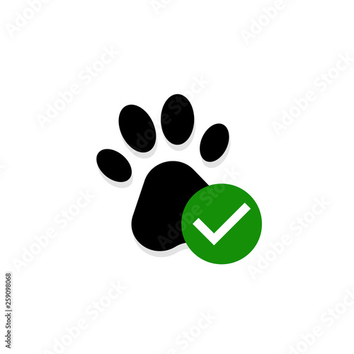 Pet friendly vector icon logo