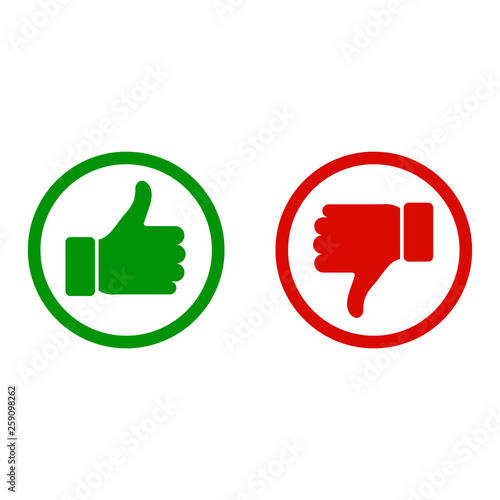 Modern Thumbs Up and Thumbs Down Icons