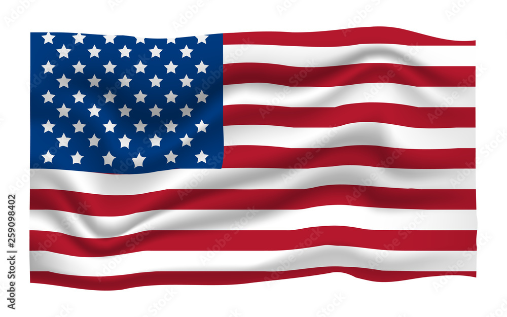 American Flag Icon. Happy 4 th July and Independence Day. Cartoon Vector illustration American Flag Icon. Happy 4 th July and Independence Day. Cartoon Vector illustration