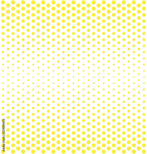 yellow halftone pop art background rounds vector