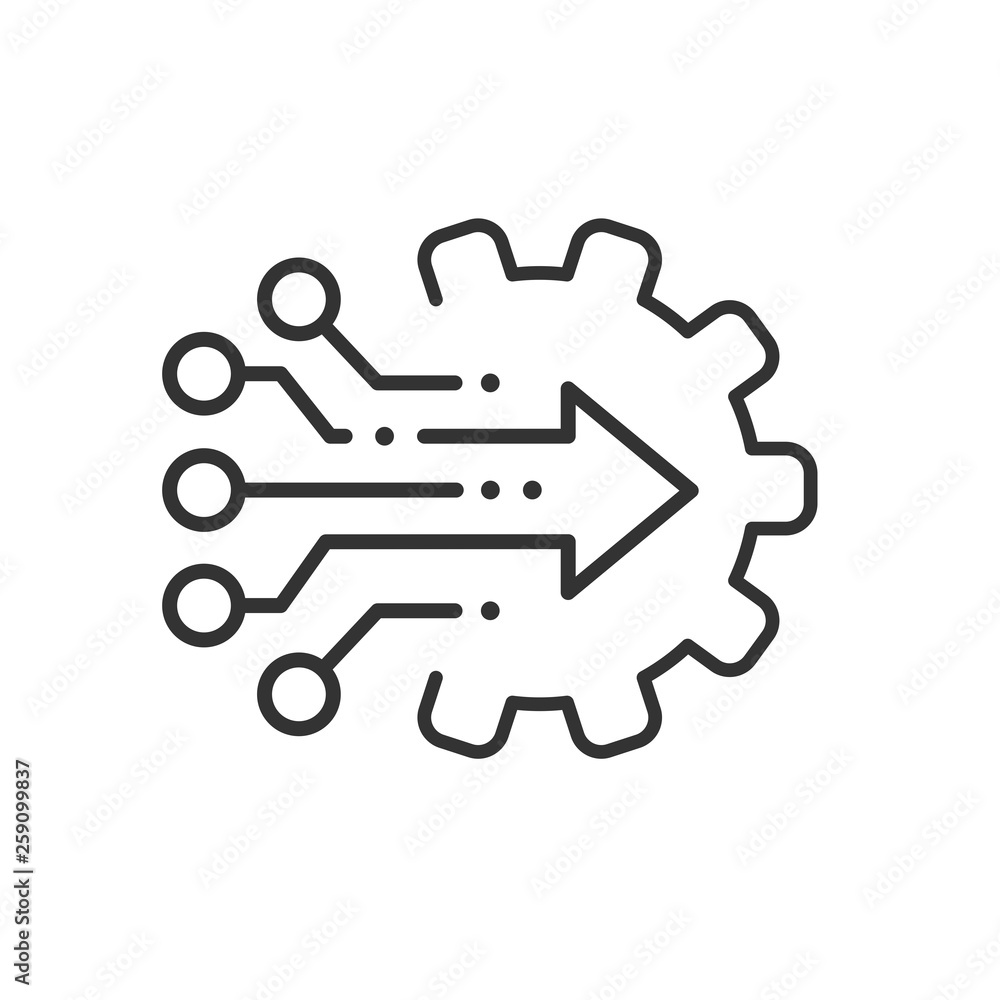Electronic Interference. Vector linear icon. Electronic Interference. Vector linear icon.