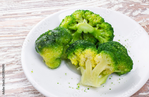 in plate diet food boiled broccoli