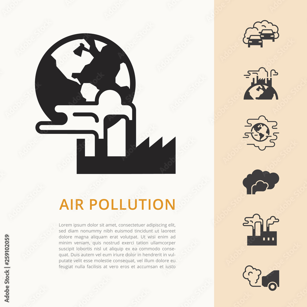 Vector design with place for text on the theme of ecology and the problem of the ecology of various countries. The illustrations are made in a flat style and are isolated on a white background. Vector design with place for text on the theme of ecology and the problem of the ecology of various countries. The illustrations are made in a flat style and are isolated on a white background.