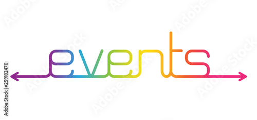 EVENTS geometric typography banner