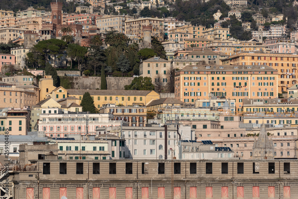 panoramic view of the city of Genoa