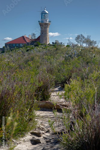 lighthouse on coast of sea photo