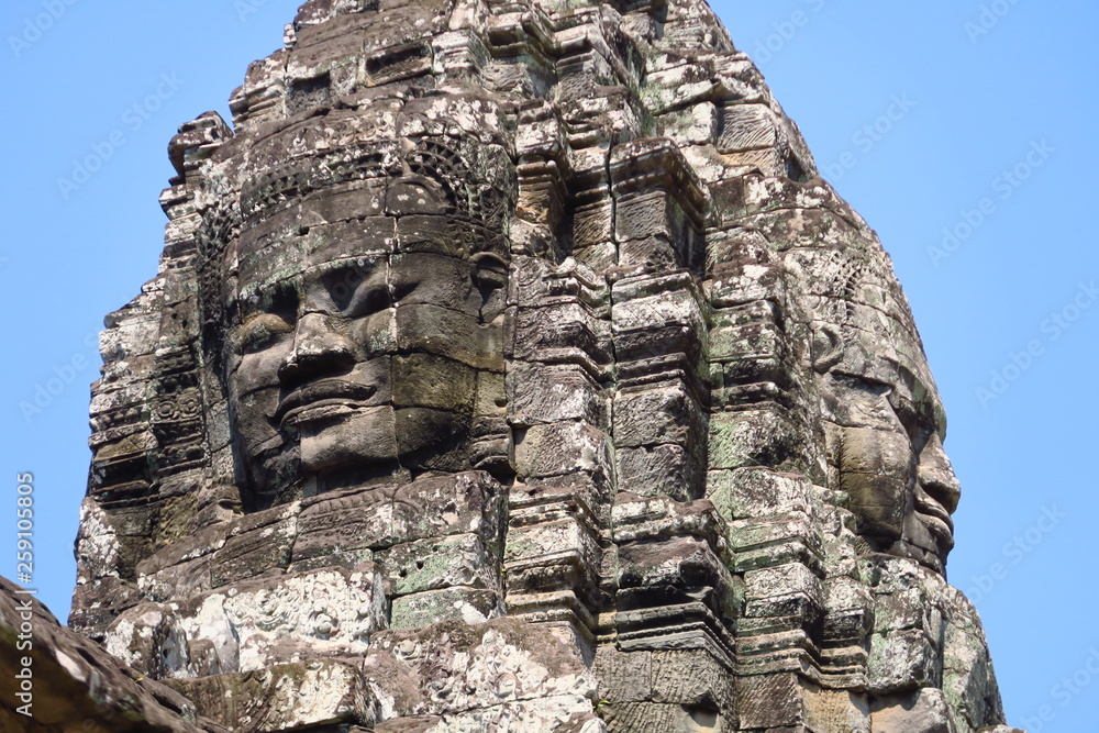 Visage sculpté Angkor Thom