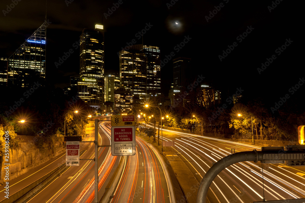 Fototapeta premium traffic in the city at night