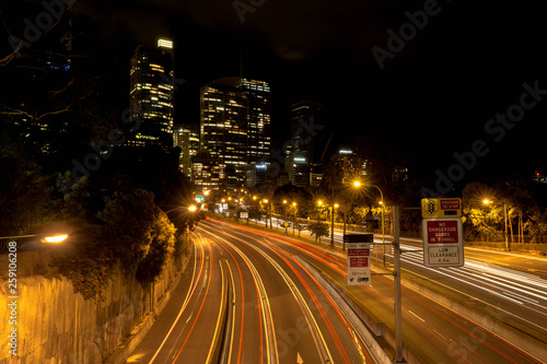 traffic in the city at night © Mariia