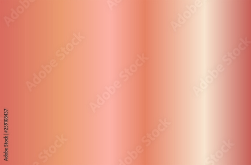 Realistic rose gold gradient texture. Shiny golden pink metal foil gradient. Vector illustration