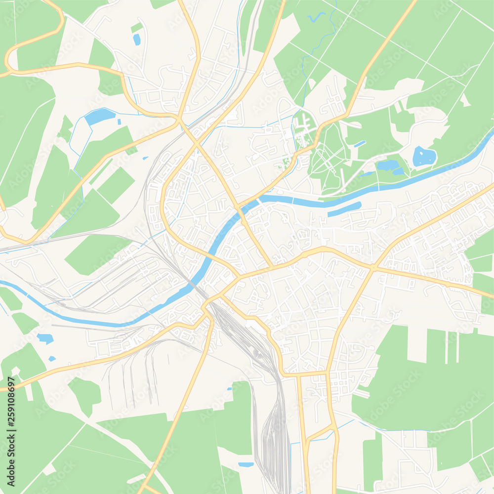  Prerov, Czechia printable map