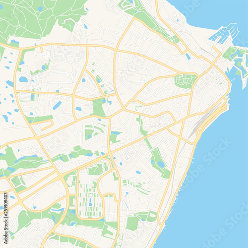 Helsingor, Denmark printable map