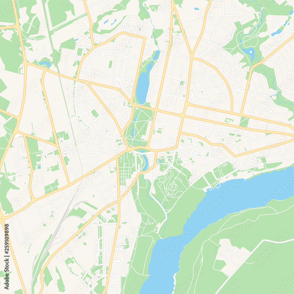 Viljandi, Estonia printable map