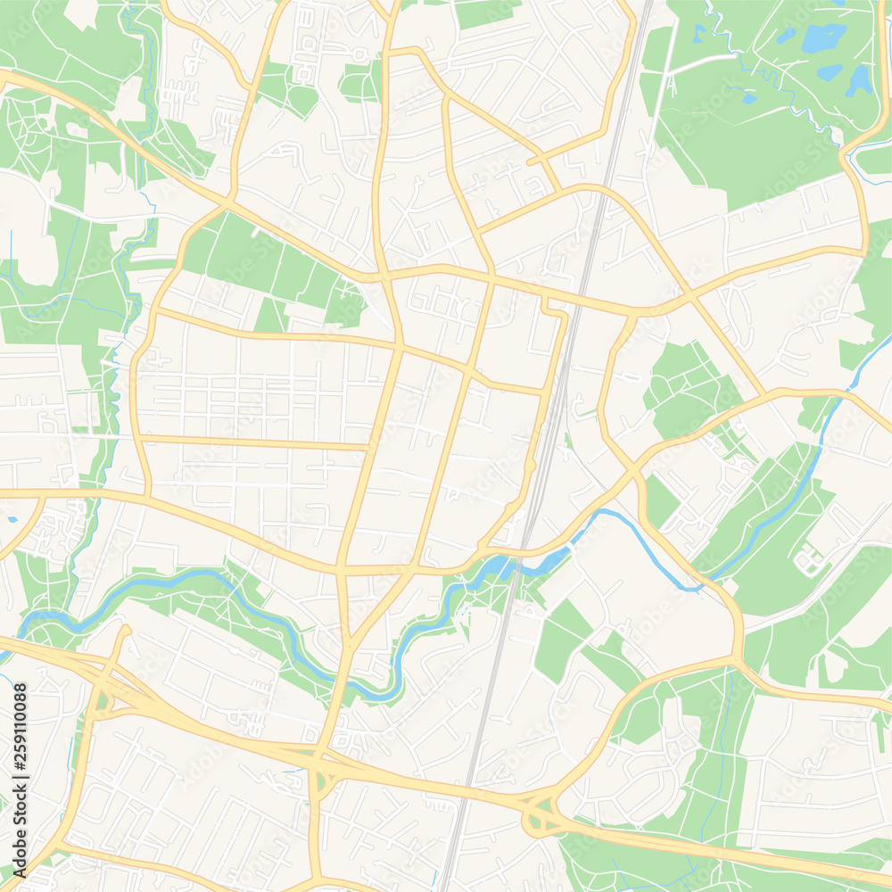 Obraz premium Vantaa, Finland printable map