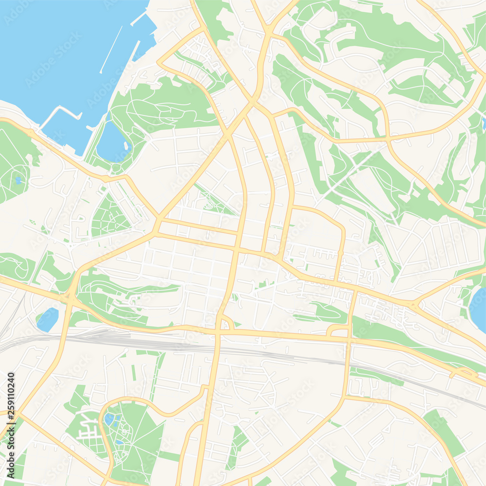 Lahti, Finland printable map