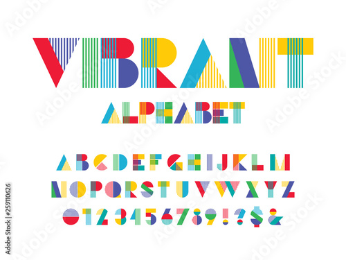 Vector of modern abstract alphabet design photo