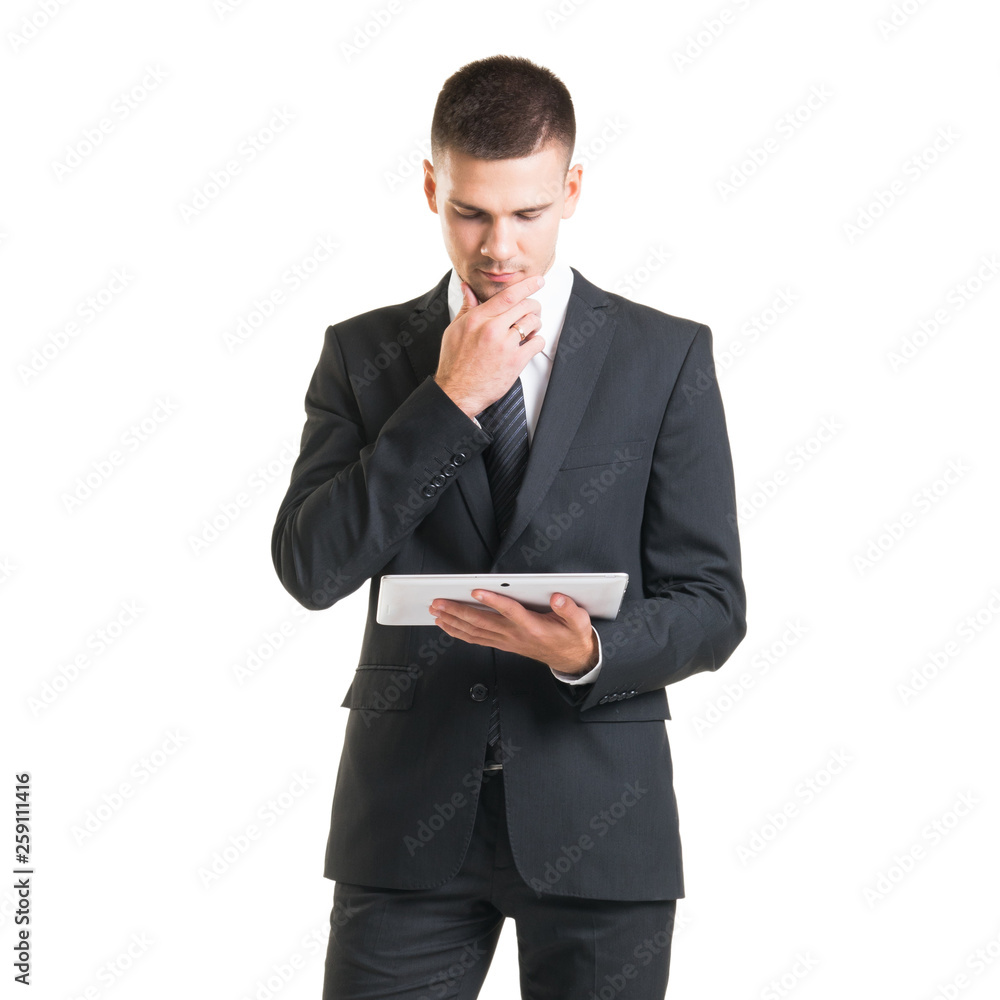 Confident man in formalwear. Businessman in suit isolated on white. Confident man in formalwear. Businessman in suit isolated on white.