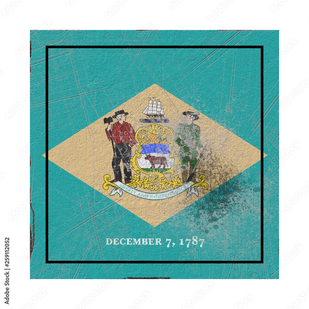 Fototapeta premium Old Delaware State flag