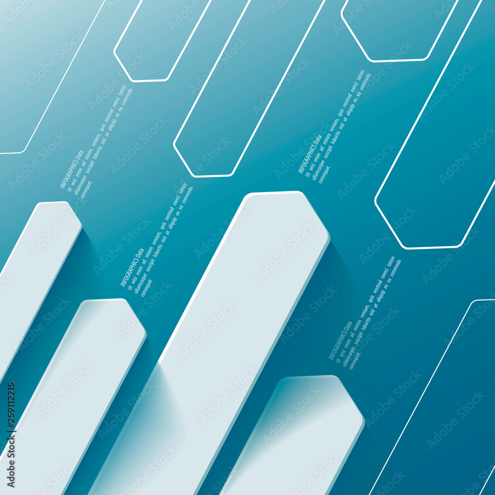 Obraz premium Blue abstract banner template. Use for business presentation