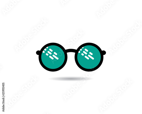 Glasses logo design vector icon 