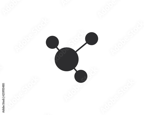 molecule logo vector icon illustration design 