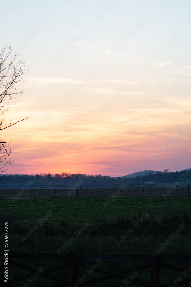 Hazy Albama sunset Hazy Albama sunset