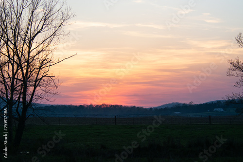 Hazy Albama sunset 