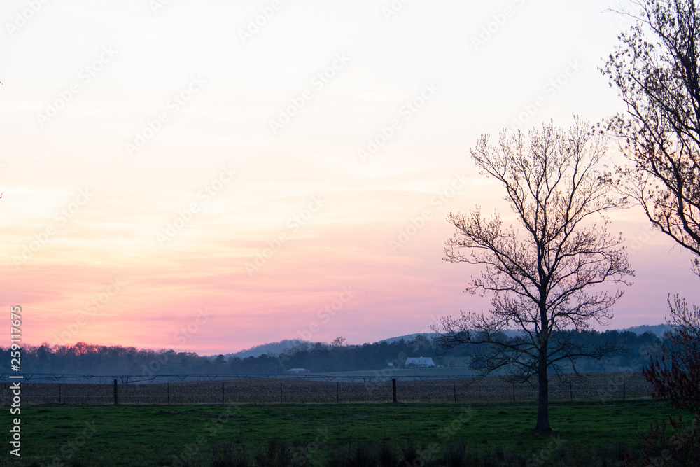 Hazy Albama sunset	