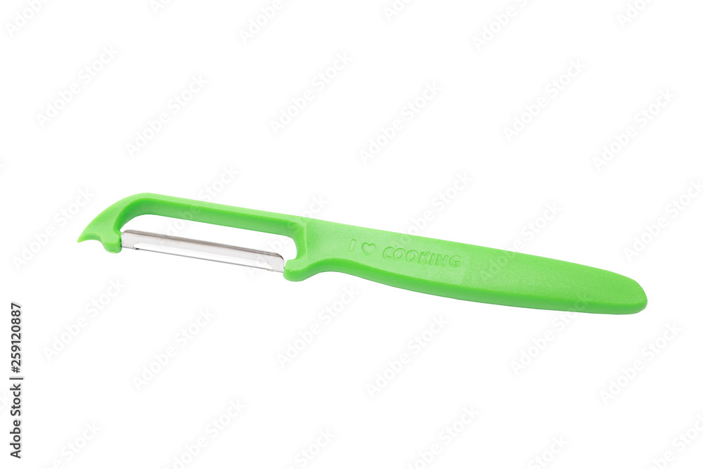 Peeler isolated on white background. Knife for potato. Kitchenware. Peeler isolated on white background. Knife for potato. Kitchenware.