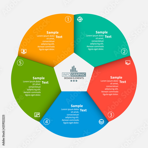 Abstract 3D Paper Infographics. Business template .Vector illustration