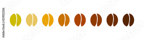 Coffee bean icons collection.
