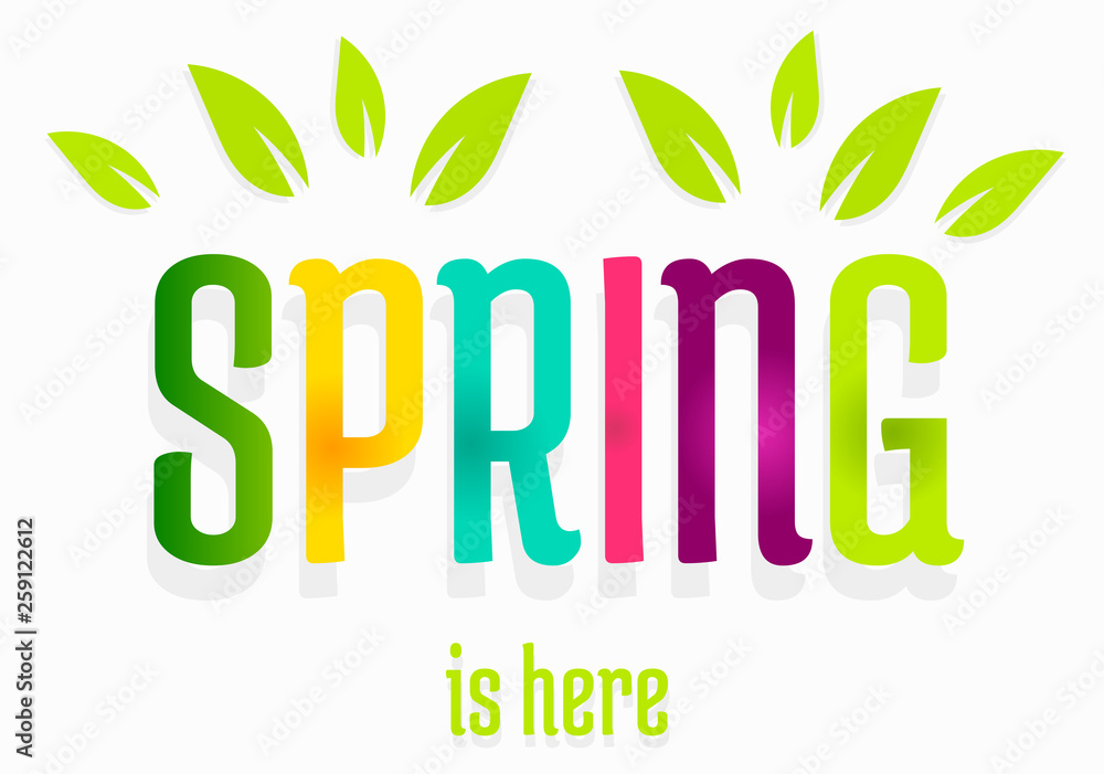 Fototapeta premium Spring is here banner.