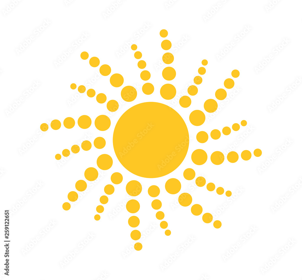 Sun dots icon. Sun dots icon.