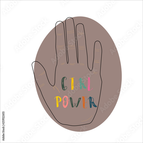 Girl power Me too vector illustration concept