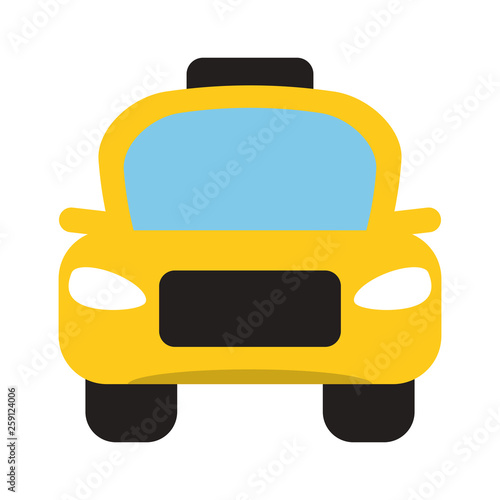 Taxi cab frontview vehicle