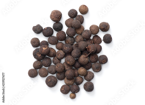 heap of black pepper isolated on white background