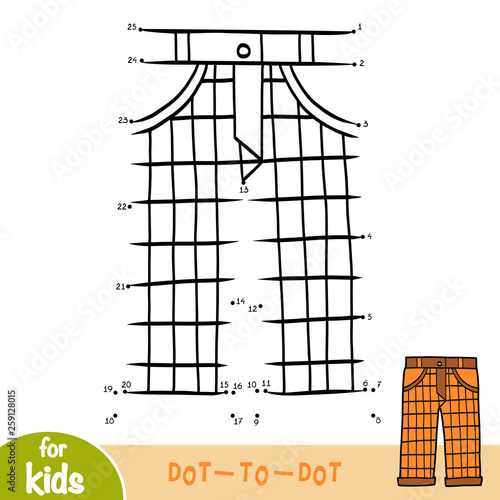 Numbers game, education dot to dot game, Trousers
