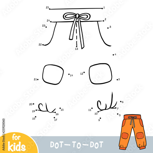 Numbers game, education dot to dot game, Sport pants