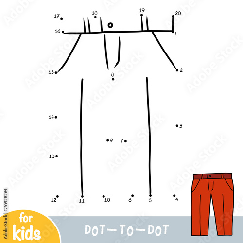 Numbers game, education dot to dot game, Trousers