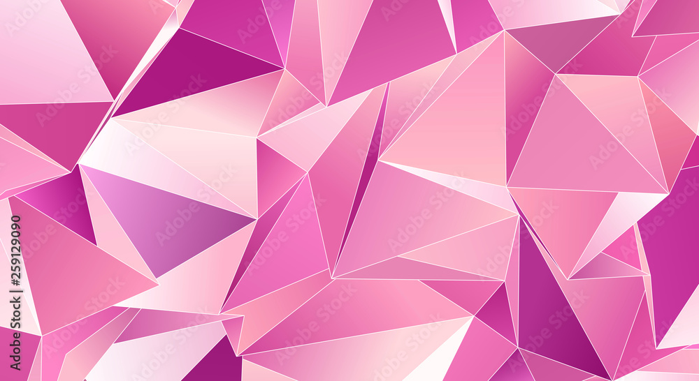 Fototapeta premium 3d Triangles, abstract background. Design wallpaper. polygonal mosaic